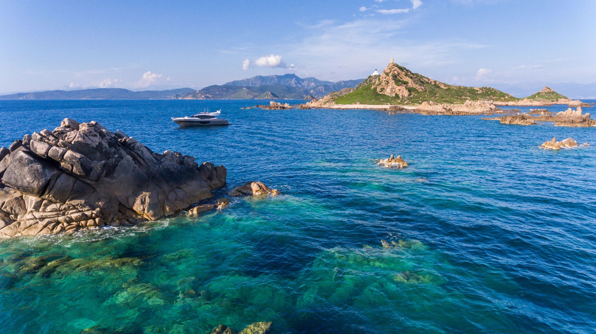 Vue des îles Sanguinaires au large d’Ajaccio en Corse
